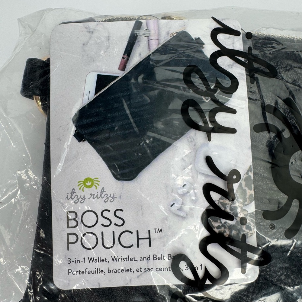 Itzy‎ Ritzy Black Boss Pouch Wallet Wristlet Belt Bag - Picture 8 of 12